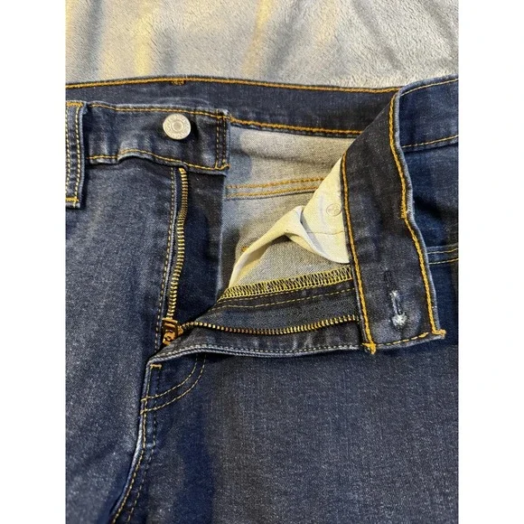 Levi's 512 Jeans Mens 32x30 (32x28) Dark Wash Slim Taper Stretch Zip 5 Pocket - Picture 3 of 15
